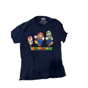 Super Mario Blue T-Shirt Mens L